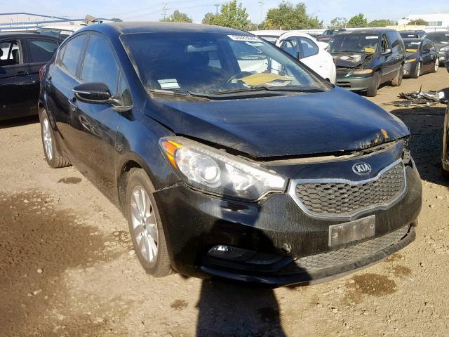 KNAFX4A86E5205590 - 2014 KIA FORTE EX BLACK photo 1