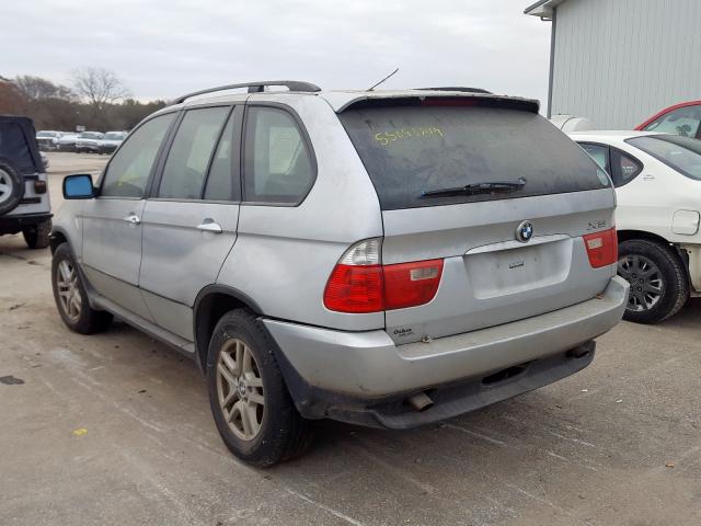 5UXFA13595LY11904 - 2005 BMW X5 3.0I SILVER photo 3