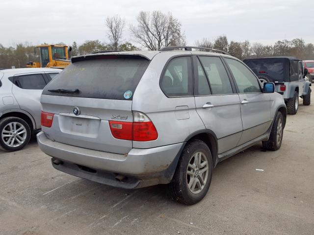 5UXFA13595LY11904 - 2005 BMW X5 3.0I SILVER photo 4