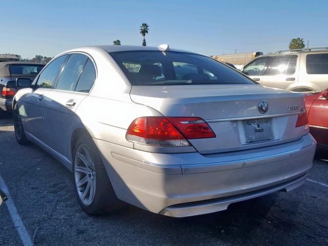 WBAHL83506DT04668 - 2006 BMW 750 I SILVER photo 3