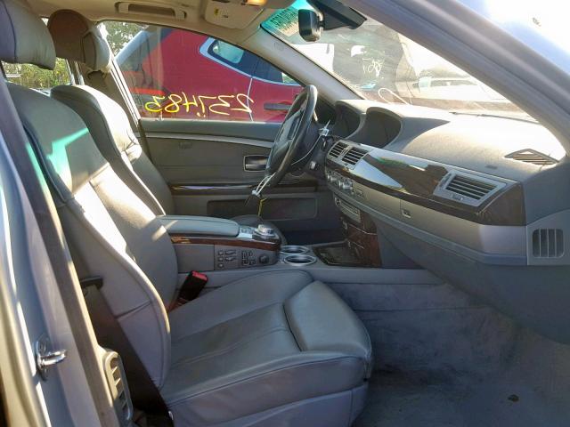 WBAHL83506DT04668 - 2006 BMW 750 I SILVER photo 5