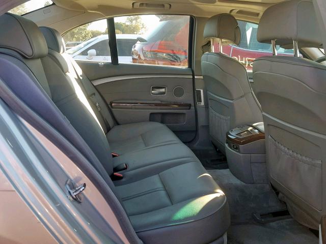WBAHL83506DT04668 - 2006 BMW 750 I SILVER photo 6