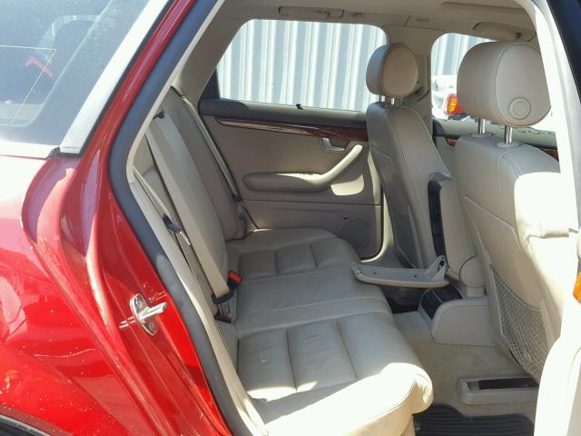 WAUVT68E42A308752 - 2002 AUDI A4 3.0 AVA RED photo 6