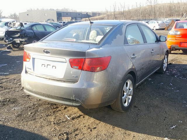 KNAFU4A21A5132546 - 2010 KIA FORTE EX GRAY photo 4