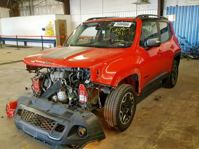 ZACCJBCTXFPB29250 - 2015 JEEP RENEGADE T RED photo 2