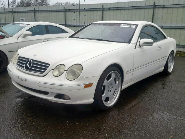 WDBPJ75J22A021840 - 2002 MERCEDES-BENZ CL 500 WHITE photo 2