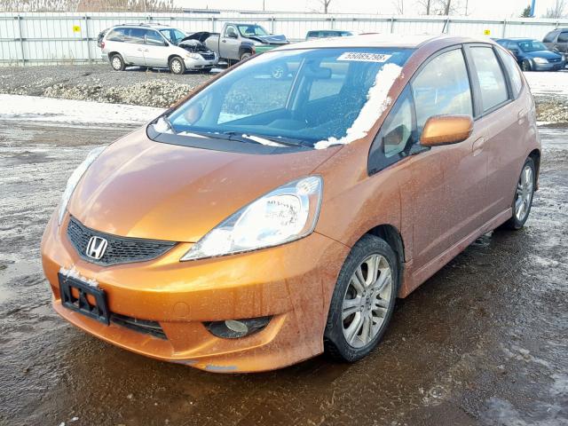 JHMGE88479S025760 - 2009 HONDA FIT SPORT ORANGE photo 2