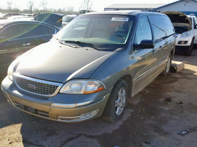 2FMZA534X1BA65546 - 2001 FORD WINDSTAR S BLUE photo 2