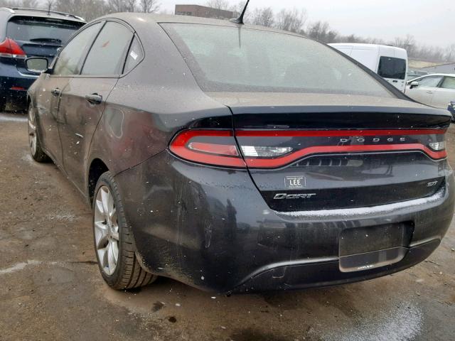 1C3CDFBA3DD100865 - 2013 DODGE DART SXT BLACK photo 3