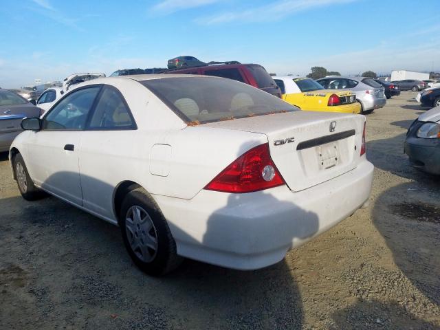 1HGEM22154L018723 - 2004 HONDA CIVIC DX V WHITE photo 3