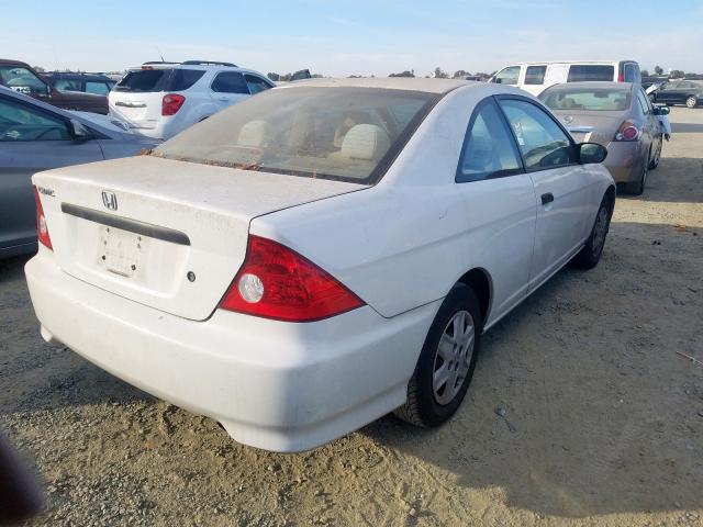 1HGEM22154L018723 - 2004 HONDA CIVIC DX V WHITE photo 4