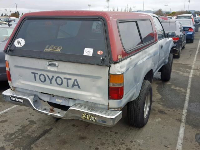 JT4RN01P7K4001162 - 1989 TOYOTA PICKUP 1/2 SILVER photo 4