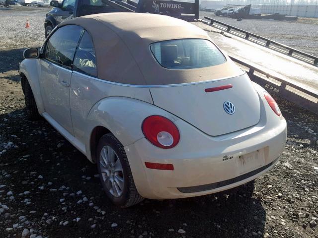 3VWRF31Y69M409672 - 2009 VOLKSWAGEN NEW BEETLE CREAM photo 3