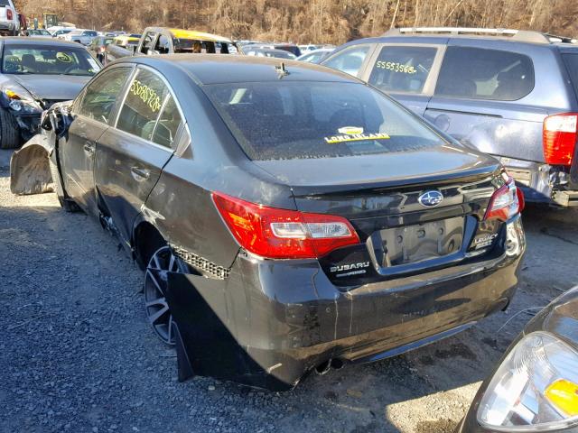 4S3BNAS66H3034178 - 2017 SUBARU LEGACY SPO BLACK photo 3