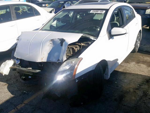 3N1AB6AP8CL729547 - 2012 NISSAN SENTRA 2.0 WHITE photo 2