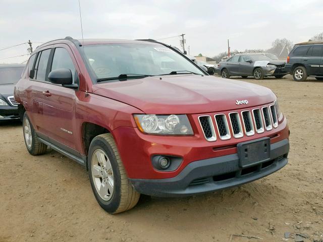 1C4NJCBAXED789333 - 2014 JEEP COMPASS SP BURGUNDY photo 1