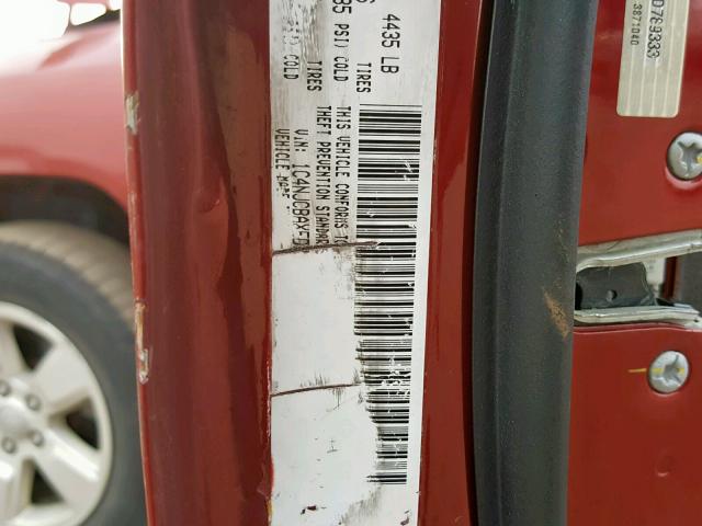 1C4NJCBAXED789333 - 2014 JEEP COMPASS SP BURGUNDY photo 10