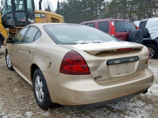 2G2WP522151162091 - 2005 PONTIAC GRAND PRIX GOLD photo 3