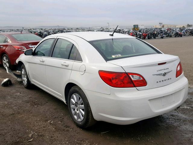 1C3LC46D59N567296 - 2009 CHRYSLER SEBRING LX WHITE photo 3