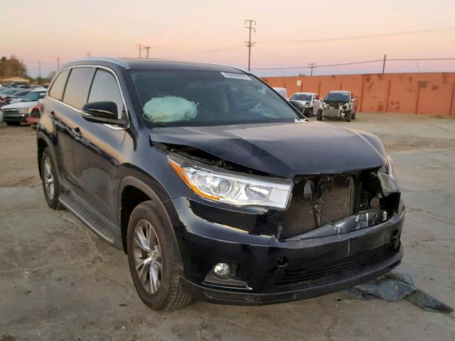 5TDKKRFH2FS109070 - 2015 TOYOTA HIGHLANDER BLACK photo 1