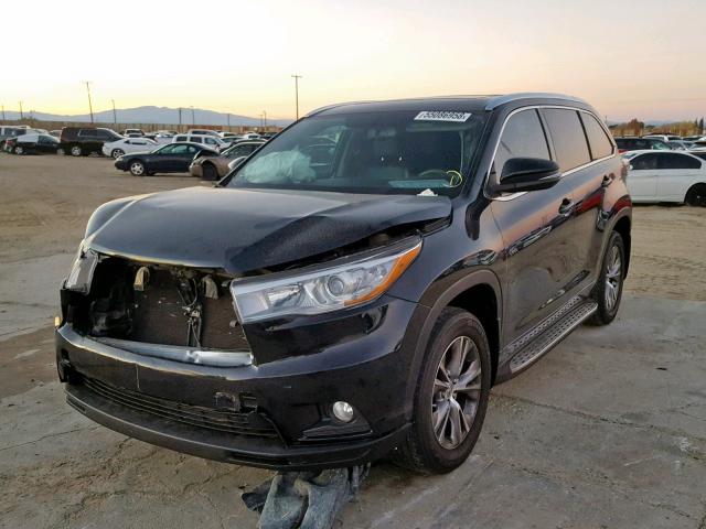 5TDKKRFH2FS109070 - 2015 TOYOTA HIGHLANDER BLACK photo 2