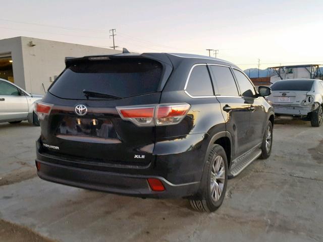 5TDKKRFH2FS109070 - 2015 TOYOTA HIGHLANDER BLACK photo 4