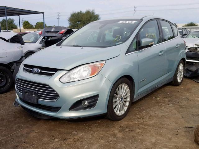 1FADP5BU6DL533023 - 2013 FORD C-MAX SEL TURQUOISE photo 2