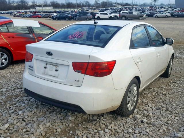 KNAFU4A24A5183278 - 2010 KIA FORTE EX WHITE photo 4