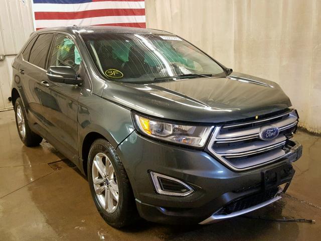 2FMTK4J83FBC12140 - 2015 FORD EDGE SEL GREEN photo 1