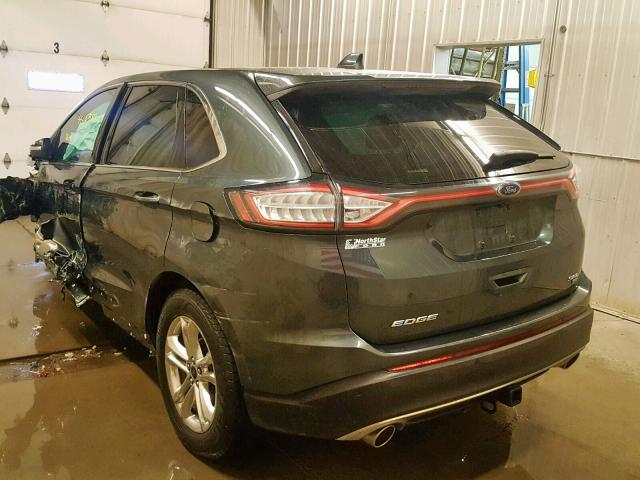 2FMTK4J83FBC12140 - 2015 FORD EDGE SEL GREEN photo 3