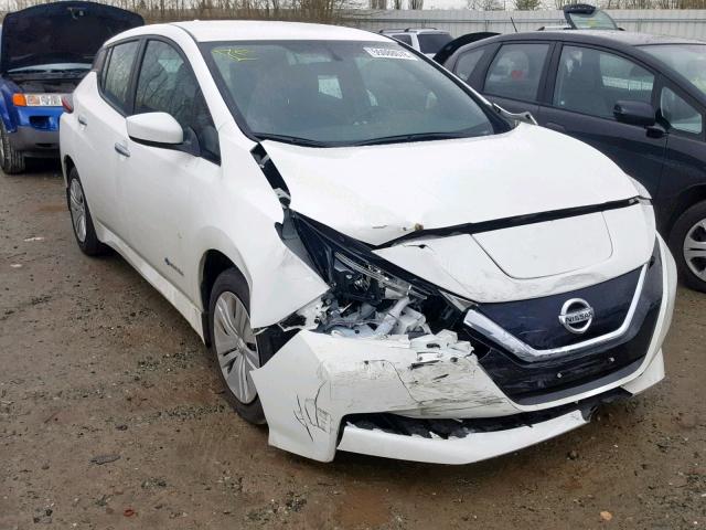 1N4AZ1CP9JC309674 - 2018 NISSAN LEAF S WHITE photo 1