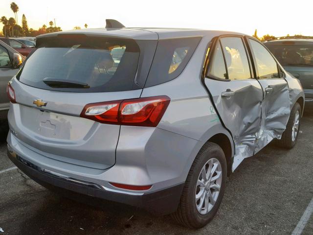 2GNAXHEV9J6231126 - 2018 CHEVROLET EQUINOX LS SILVER photo 4