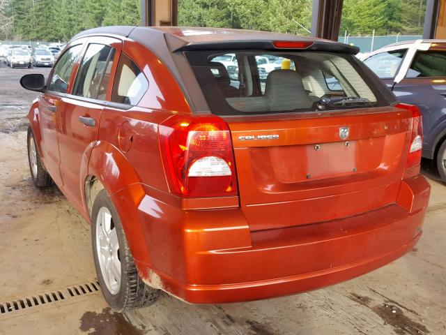 1B3HB28C48D775284 - 2008 DODGE CALIBER MAROON photo 3