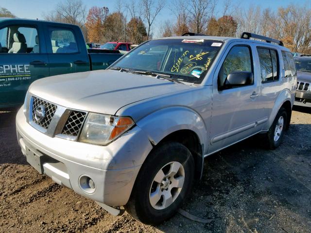 5N1AR18W37C614814 - 2007 NISSAN PATHFINDER SILVER photo 2