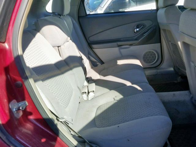 1G1ZT61876F164642 - 2006 CHEVROLET MALIBU MAX მუქწითელი ფოტო 6