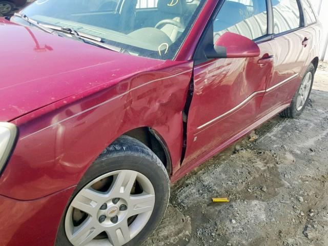 1G1ZT61876F164642 - 2006 CHEVROLET MALIBU MAX მუქწითელი ფოტო 9