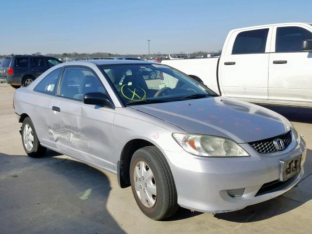 1HGEM22194L038747 - 2004 HONDA CIVIC DX V SILVER photo 1