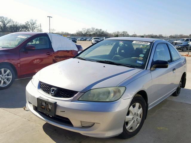 1HGEM22194L038747 - 2004 HONDA CIVIC DX V SILVER photo 2