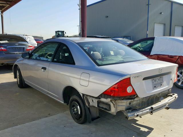 1HGEM22194L038747 - 2004 HONDA CIVIC DX V SILVER photo 3