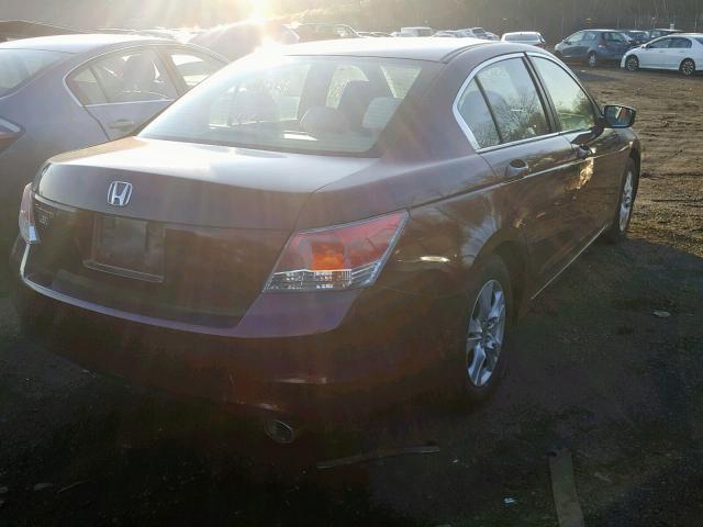 1HGCP26468A104921 - 2008 HONDA ACCORD LXP BURGUNDY photo 4