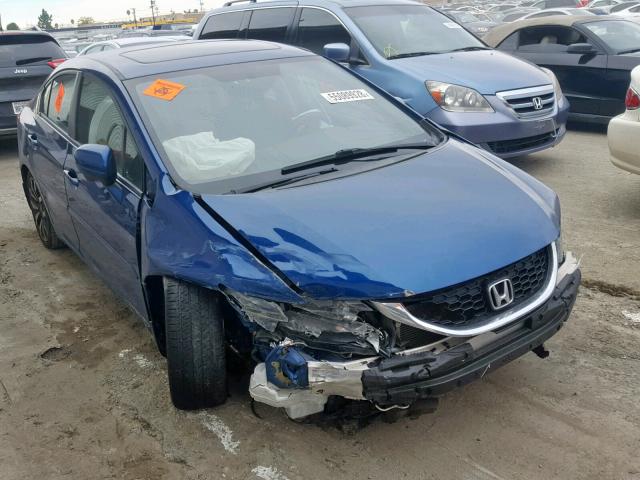 2HGFB2F99EH501396 - 2014 HONDA CIVIC EXL BLUE photo 1