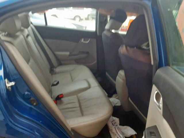 2HGFB2F99EH501396 - 2014 HONDA CIVIC EXL BLUE photo 6