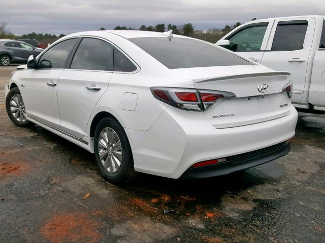 KMHE24L30HA067678 - 2017 HYUNDAI SONATA HYB WHITE photo 3