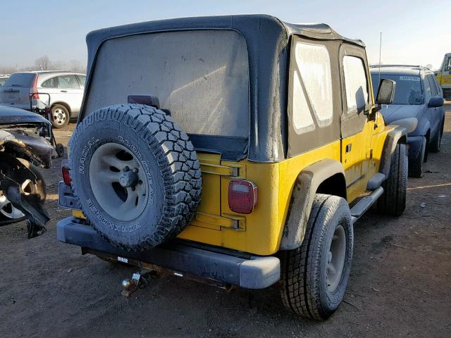 1J4FA29P6YP715168 - 2000 JEEP WRANGLER / YELLOW photo 4