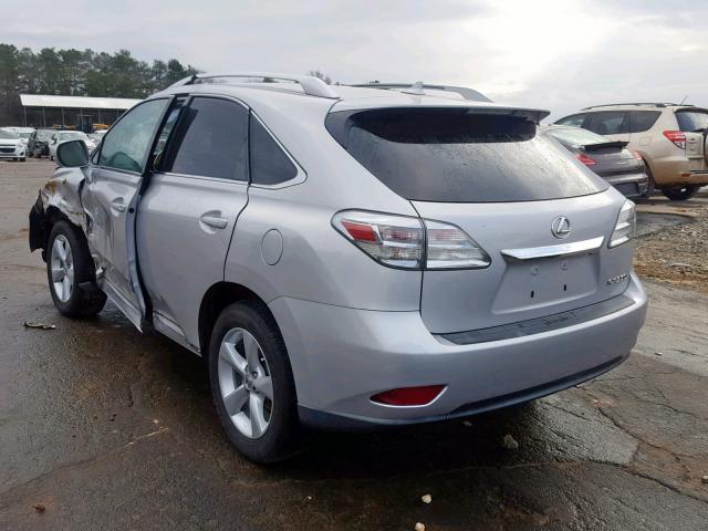 2T2BK1BA2BC097432 - 2011 LEXUS RX 350 SILVER photo 3