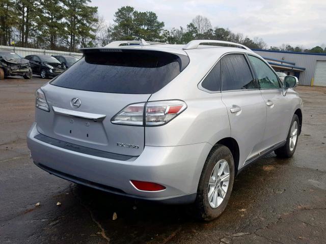 2T2BK1BA2BC097432 - 2011 LEXUS RX 350 SILVER photo 4