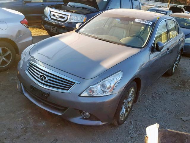 JN1CV6ARXDM751493 - 2013 INFINITI G37 GRAY photo 2