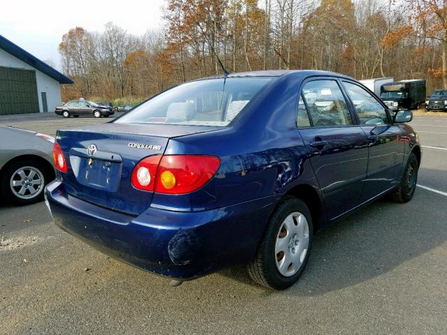 JTDBR32E830047645 - 2003 TOYOTA COROLLA CE BLUE photo 4