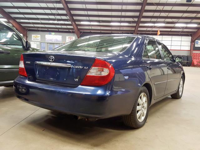 4T1BF30K43U056378 - 2003 TOYOTA CAMRY LE BLUE photo 4