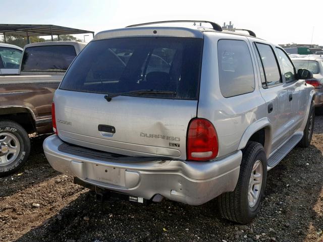 1D4HS48N43F629978 - 2003 DODGE DURANGO SL SILVER photo 4